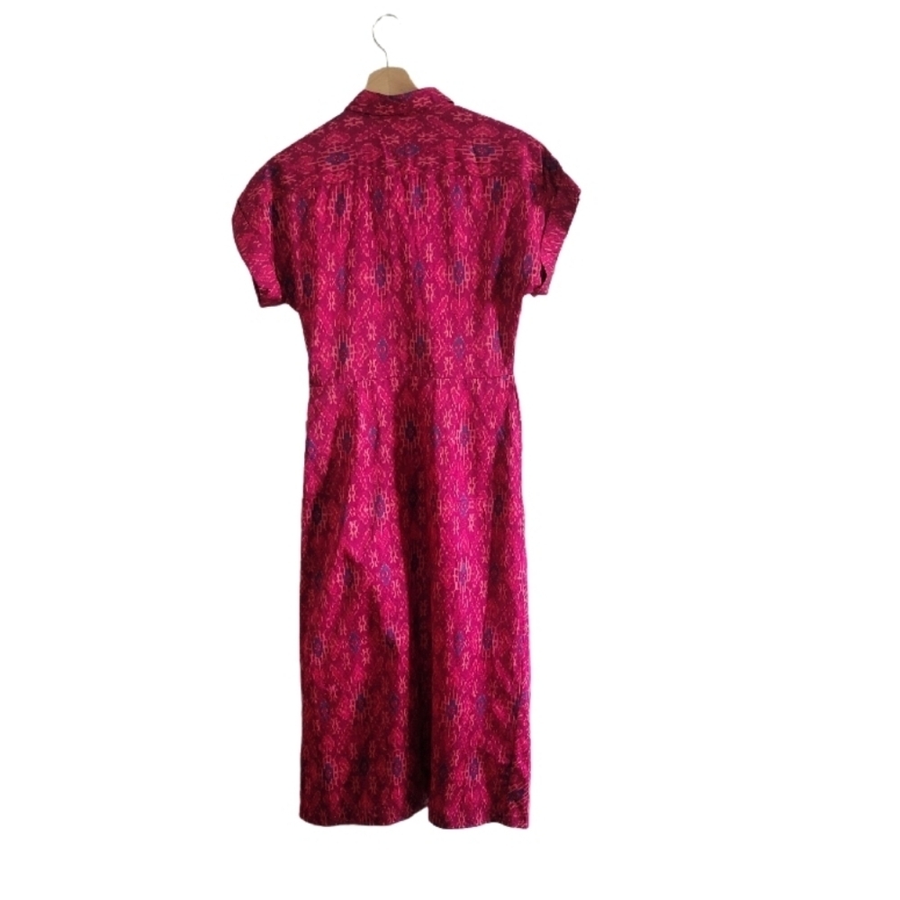 LAUREN RALPH LAUREN Size 2 Geo-Print Shantung Midi Dress - Picture 5 of 14